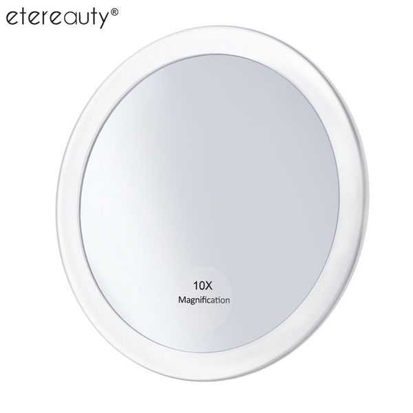 

10x magnifying round mirror make up folding pocket cosmetic mirror magnification compact with 3 suction cups 5.9 inch