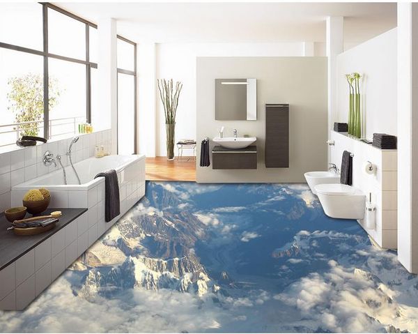 

home improvement sea stones seaside sky 3d floor tile painting vinyl flooring bathroom 3d wallpaper for walls