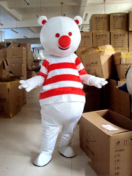 

2018 bear mascot costumes cartoon character sz real picture, Red;yellow