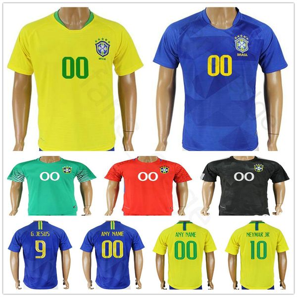 

2018 World Cup Brasil Soccer Jerseys 3 T.SILVA 4 DAVID LUIZ 7 COSTA 15 DANIEL ALVES Men Women Kids Youth Football Shirt