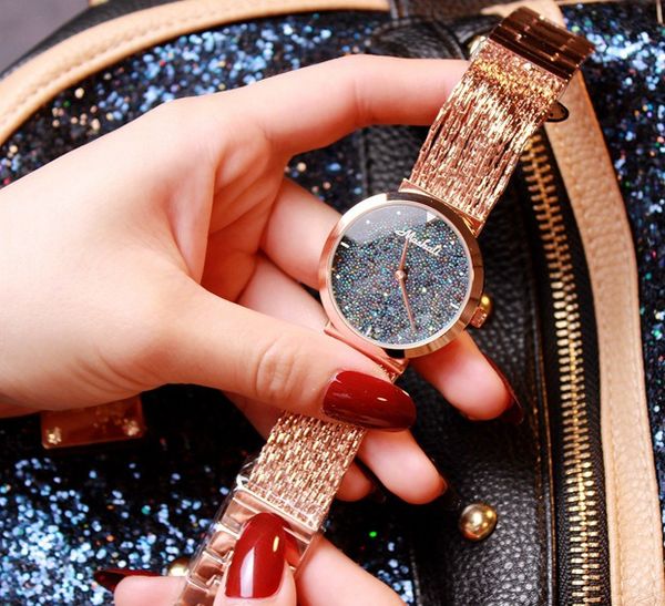 

2019 New Women Rhinestone Watches Lady Dress Women watch Diamond brand Luxury Bracelet Wristwatch Quartz Clocks Crystal+Gift box
