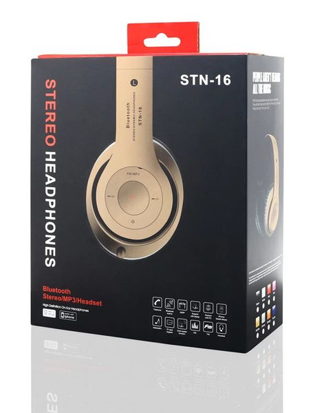 

2018 brand stn-16 bluetooth headphones stereo headest black box with retail box dhl ing