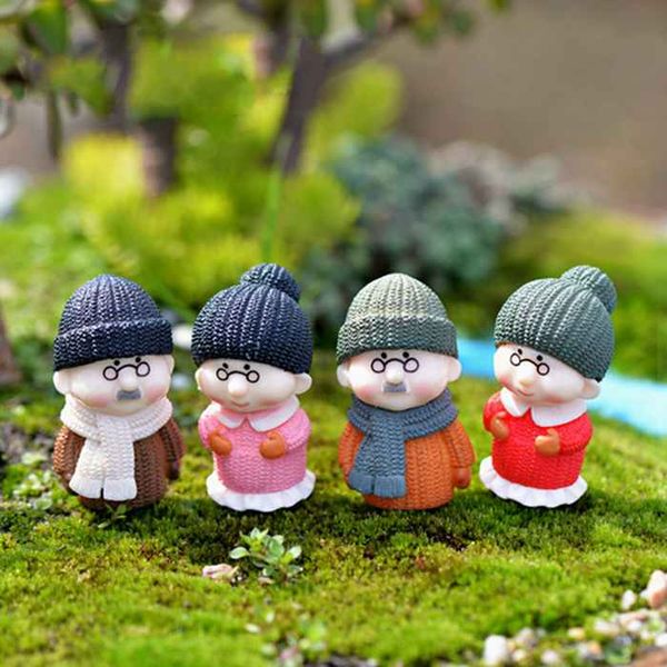 

1 пара бабушка дедушка украшения бабушка и дедушка кукла любовник фигурки гном свадебные украшения сказочный сад мох террариумы настольные а