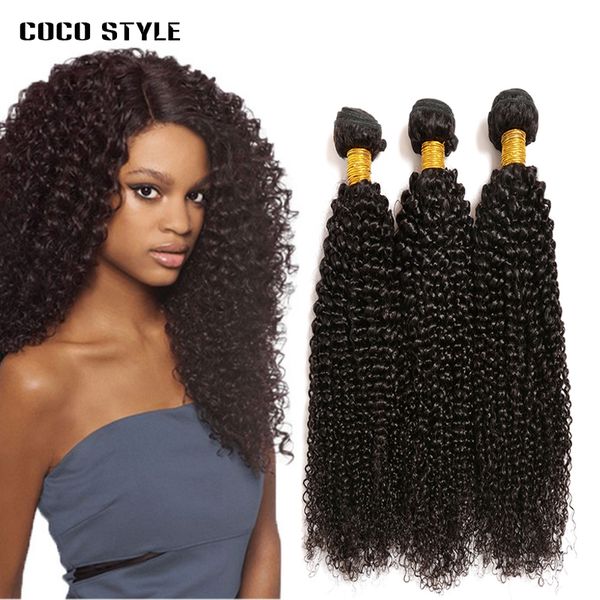 Brazilian Curly Virgin Hair Wefts 3 Bundles Natural Black