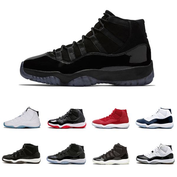 

new 11 11s cap and gown prom night mens basketball shoes gym red bred prm heiress barons platinum tint men sports sneakers outdoor designer