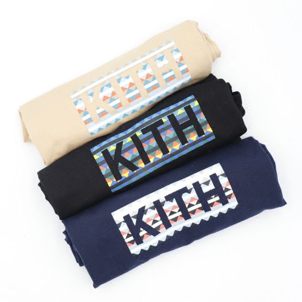 

Kith 2018 лето футболка мужчины женщины мода топы high street harajuku хип-хоп черный Джастин Б