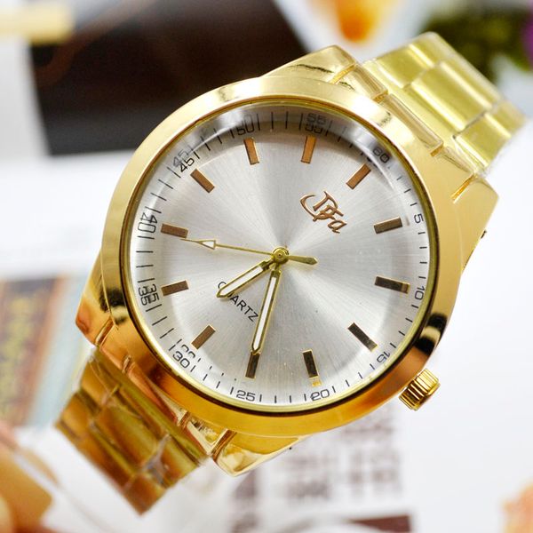 

factory direct selling gifts steel band watch male business casual fashion trend quartz watch gold 5, Slivery;brown