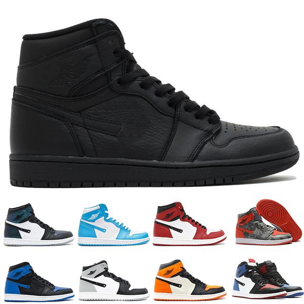 

2018 NEW1 basketball shoes bred banned Top 3 royal reverse shattered backboard Black Toe Chicago UNC Metallic Red men women sneakers US 7-13
