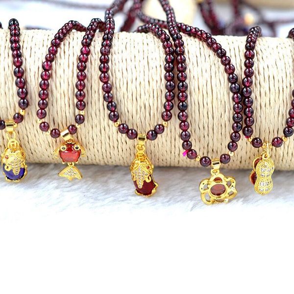 

natural garnet bracelet multi-circle solid color wine buddha pearl tibet red garnet stone prayer beads buddhist 108pcs for women, Golden;silver