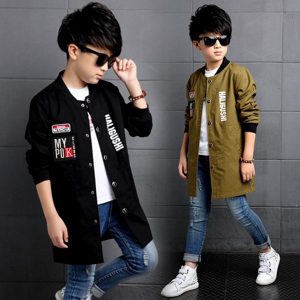 

2018 new children's boys windbreaker jackets spring autumn outerwear kids windproof coats size 5-15t fashion boys trench, Camo