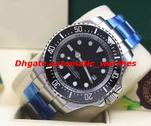 

6 style luxury wristwatch sea 116660 mens stainless steel bracelet ceramic 44mm automatic mechanical men watches quality