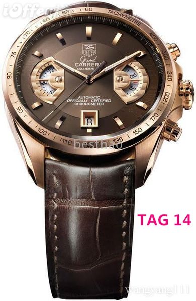 

Brand men heuer luxury leather fa hion wri twatche automatic mechanical port men watch man watche