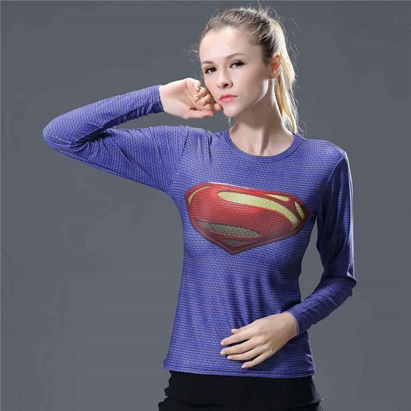 

gym sport t shirt women fitness yoga shirt long sleeve compression women yoga high elastic tight ropa deporte mujer, White;red