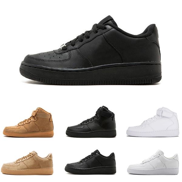 

Hot forces Classical All High and low White black Wheat men women Sports sneakers Forcing Running Shoes one 1 skate Shoes size 36-45