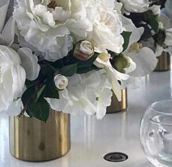 Flowerpot Golden Succulent Plants Circle Garden Pot Ceramic