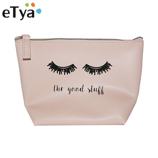 

etya fashion leather women cosmetic bags waterproof toiletry bags travel organizer necessary makeup bag wmake up box