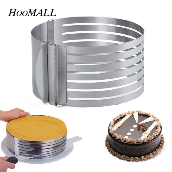 

hoomall 1pc retractable stainless steel mousse ring adjustable cake ring circle mold kitchen baking tool 3d diy bakeware