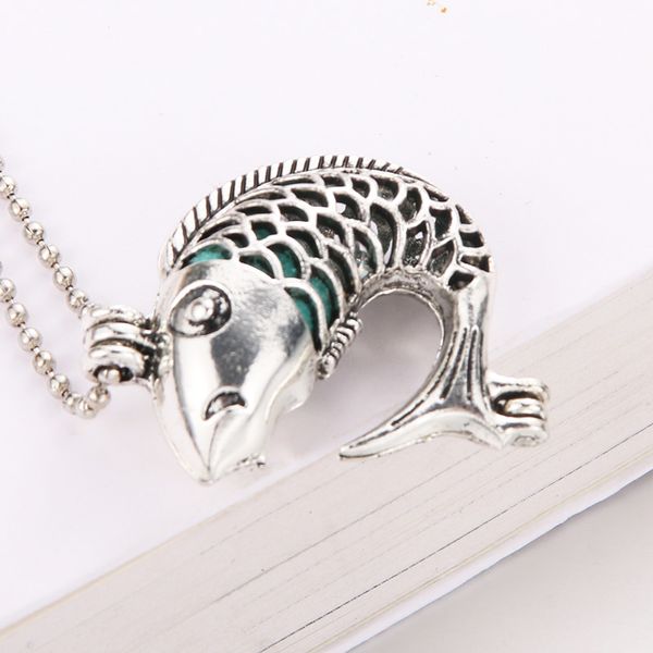 

new carp harmpearl cage pendant essential aroma perfume locket for necklace jewelry open lock love wish jewelry, Silver