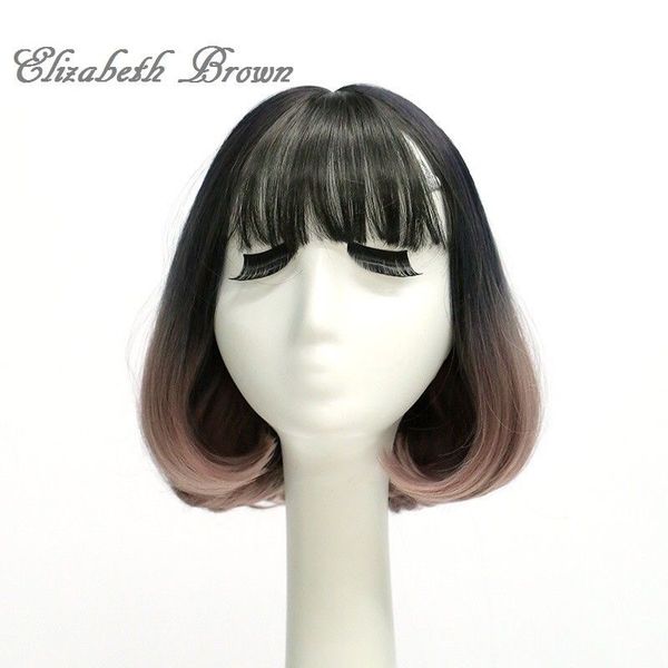 

fashion cos women's light brown synthetic hair wigs, Black;brown