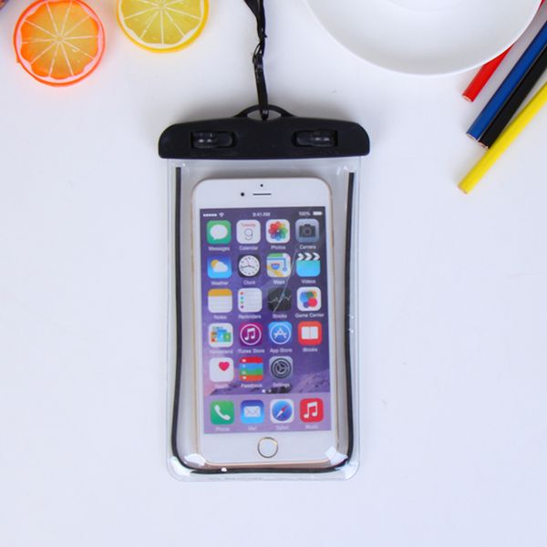 

for iphone x waterproof bag fluorescent cellphone bag with lanyard colorful night light cellphone pouch