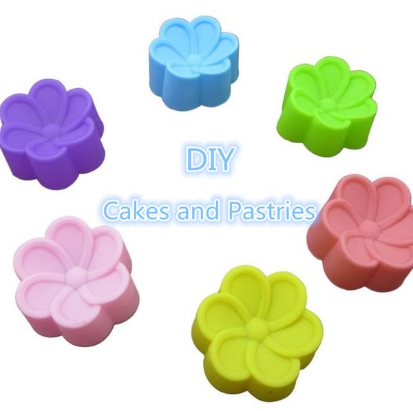 Begonia flower silicone Muffin cup 5cm sílica gel cake Molde silicon glue Ma Fen cup pasting tool cake Molde T4H0259