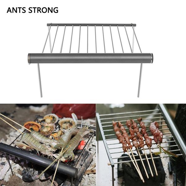 

ants strong stainless steel folding barbecue stove /camping portable bbq grill detachable metal stand cooking tool