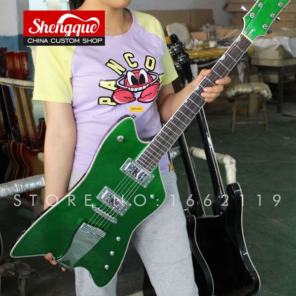 

Factory cu tom rever e f r billy bo jupiter grover green color 6 tring electric guitar gold hardware mu ical in tument hop