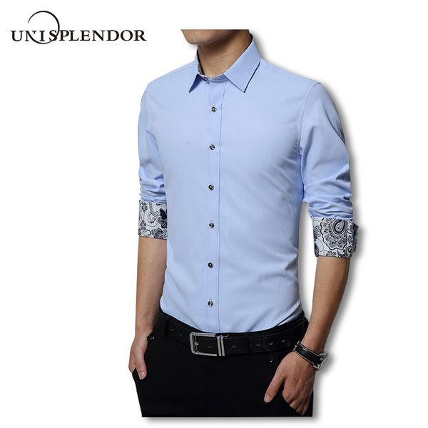 

2018 fashion brand men shirt camisa long sleeve korea slim man shirts formal wedding casual male dress shirt size -5xl yn10401, White;black