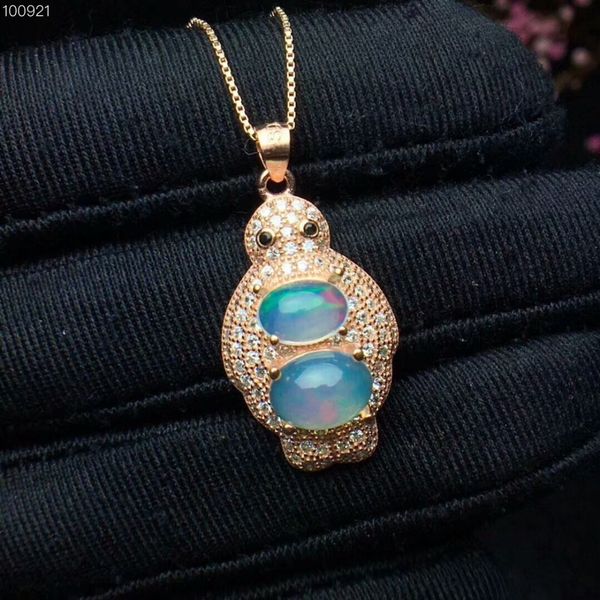 

meibapj]very clean natural color changing opal pendant necklace with certificate 925 pure silver fine jewelry for women