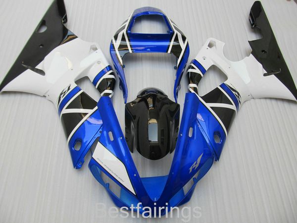 Kit carenatura di alta qualità per carenature YAMAHA R1 2000 2001 blu nero bianco YZF R1 00 01 DF37