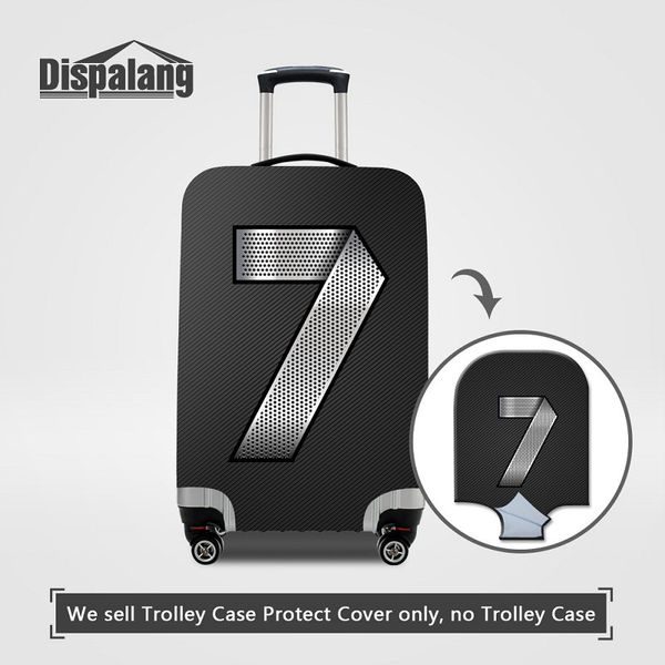 

designer elastic 18-32 inch luggage protective cover thickened baggage covers protector 3 size s/m/l for trolley suitcase travel accessorie, Black