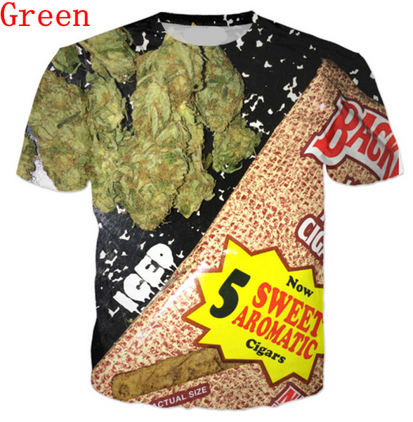 

wholesale-fashion mens/womens summer style backwoods funny 3d print casual t-shirt dx069, White;black