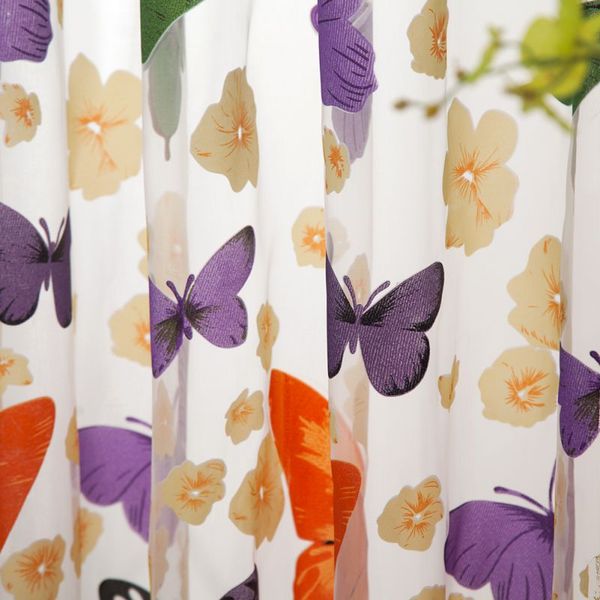 

100*200cm rod offset printing butterfly screen window curtain translucidus tulle 576 hot