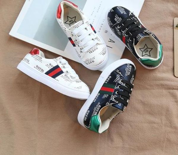

2018 Autumn New Pattern Boy And Girl Ventilation Fashion Plat Shoes Children Light Comfortable Casual Sneakers Baby Small White Shoes