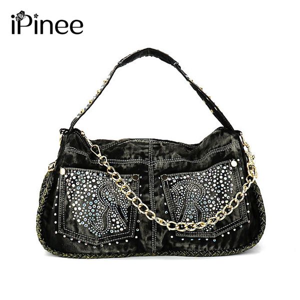 

ipinee women bag denim shoulder bag 2017 women's handbags women messenger bags crossbody