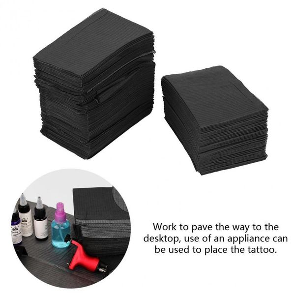 

125pcs disposable clean pads waterproof mat tablecloths black clean pad underpad table sheets nail art tools 45*33cm, Silver
