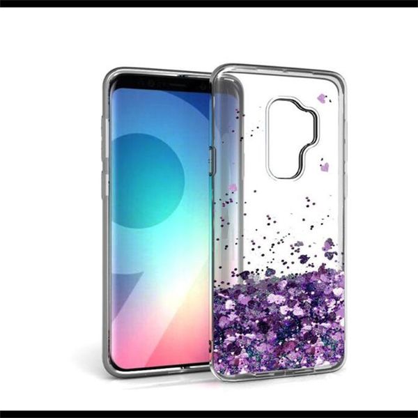 

Transparent phone cases Fun Glitter Star Quicksand Liquid Phone Back cover For Motorola MOTO E4 LG K10 2018 V30 Aristo 2 X210 New hot DHL