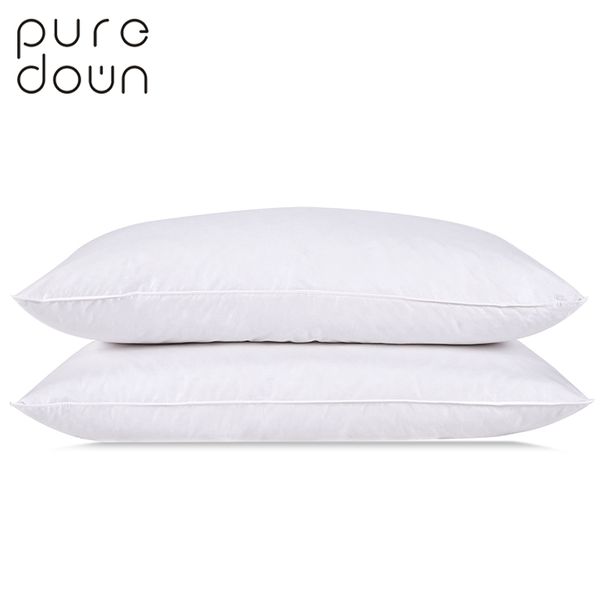 Puredown Quality Natural White Goose Feather Down Pillow Egyptian