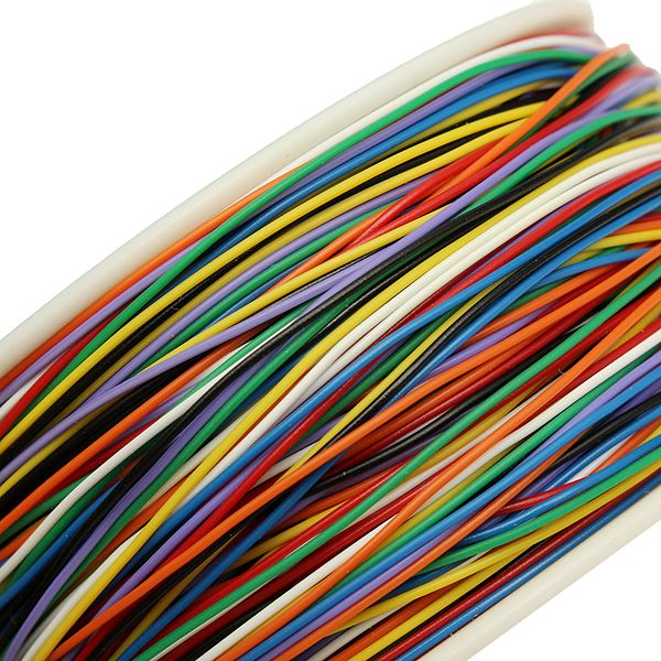 250M 8 hilos de color aislado P//N B-30-1000 30AWG alambre envoltura Envoltura De Cable Carrete