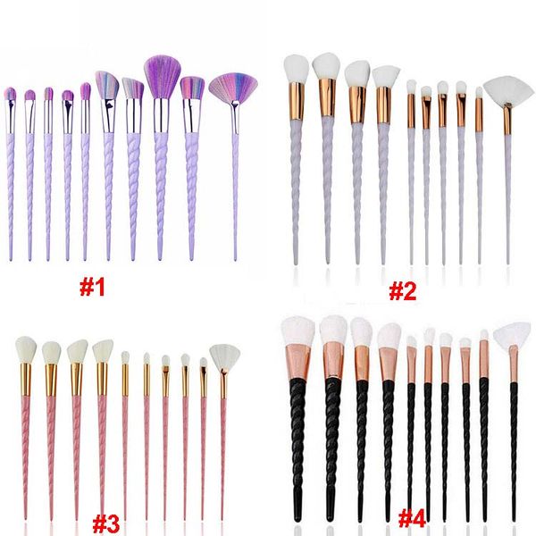 Professionelle Make-up Pinsel Sets 4 Farben Lidschatten Foundation Brushes 10 Stück Make-up-Tool DHL frei BR030