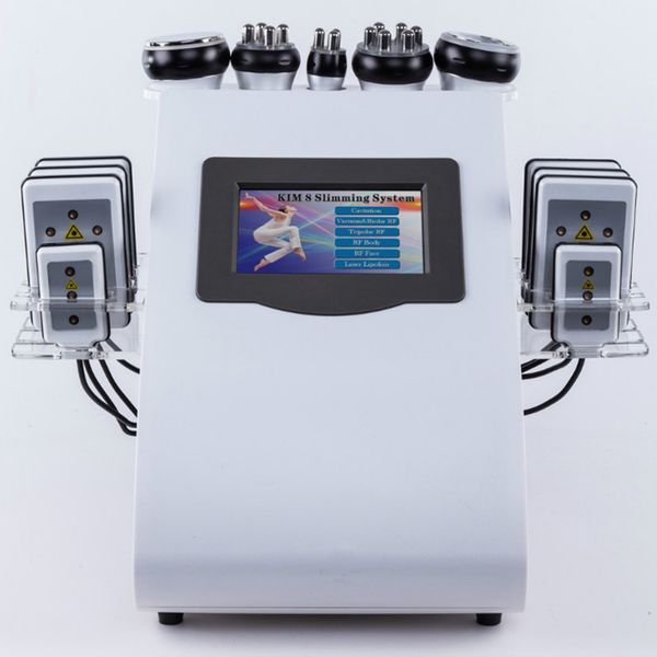 

high intensity 40k ultrasonic cavitation body sculpting slimming vacuum rf slimming machine vacuum rf skin 8 pads lllt lipo laser machine ce
