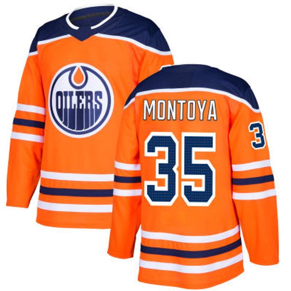 

35 Al Montoya 2018 Season Kris Russell Darnell Nurse Laurent Leon Draisaitl Connor McDavid Cam Talbot Edmonton Oilers Jersey