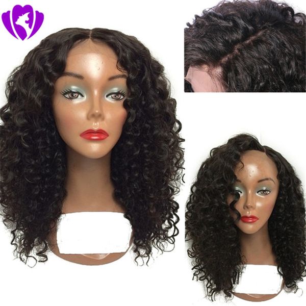 Hotsellling perucas sintéticas para as mulheres negras Japonês Fibra Resistente Ao Calor curto Kinky Curly lace frente perucas sintéticas com o cabelo do bebê