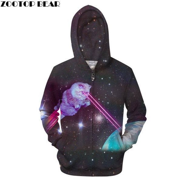 

zipper hoodies space hoodies brand men women sweatshirts hooded tracksuits novelty streetwear fashion hoody drop ship 2018, Black
