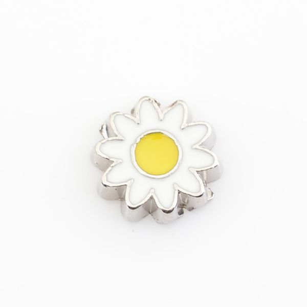 

sunflower, floating charms,fit floating charm lockets, fc0214, Black