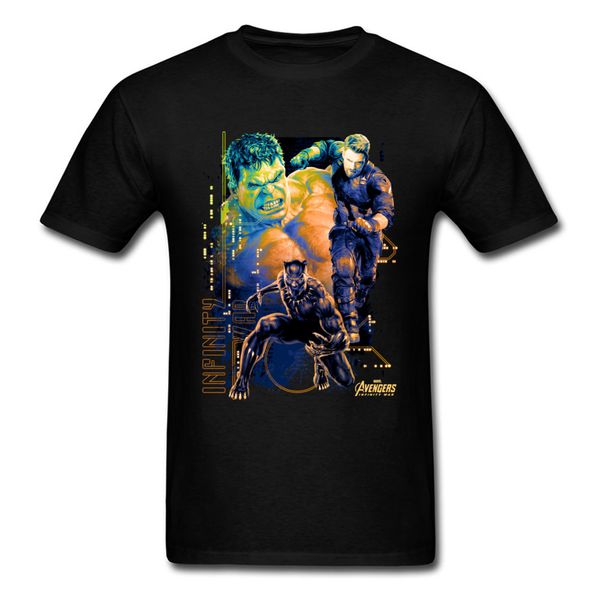 Black Panther T Shirt Hulk Tshirt Men Thor T Shirts Trio Superheroes Clothing Cotton Tees Black Tops Infinity War Streetwear Formal Shirt Casual Shirt - roblox black panther t shirt
