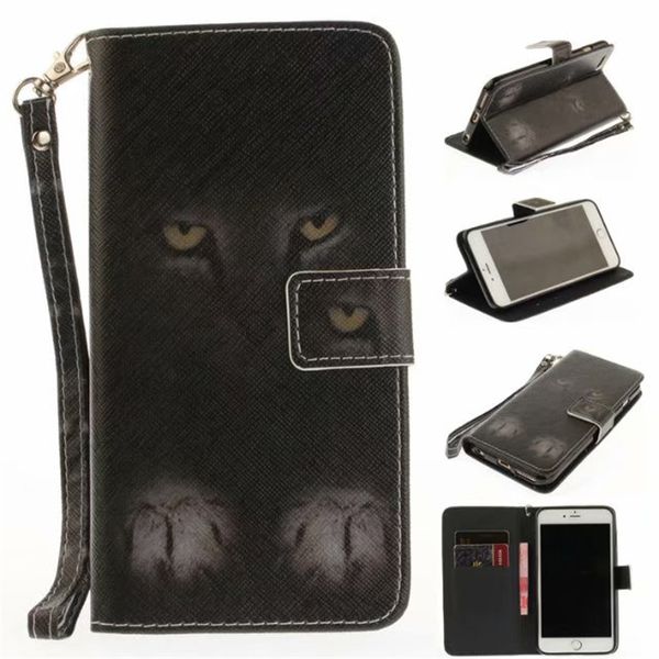 

флип бумажник case для iphone 6 6 s случаях coque животных волк сова тигр лев окрашенные искусственная кожа телефон сумки аксессуары обложка