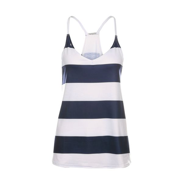 

summer tanks for women 2018 white and blue striped women tanks girls loose camis causal halter goth cami top