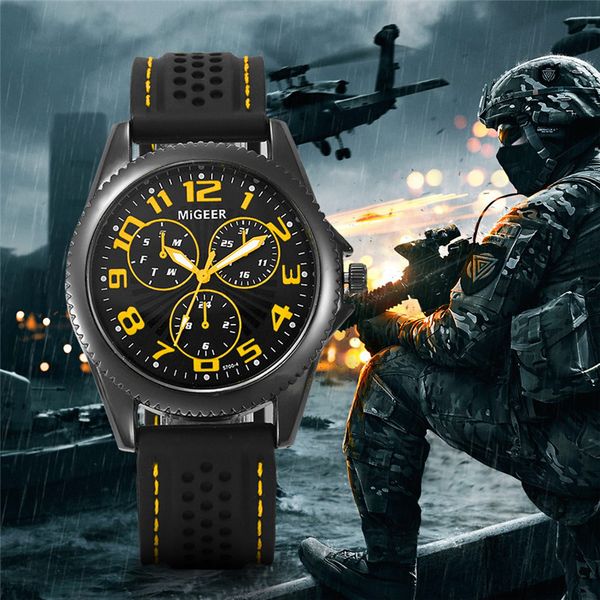 

brand mens watches fashion luxury quartz males watches gifts silicone strap sport quartz hours wrist analog business watch, Slivery;brown