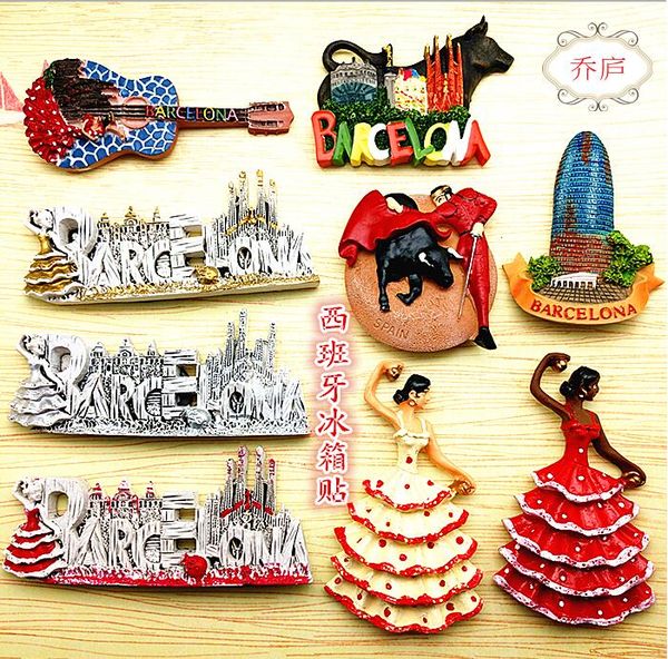 

creative spain tourism collection fridge stereo guitar travel with hand